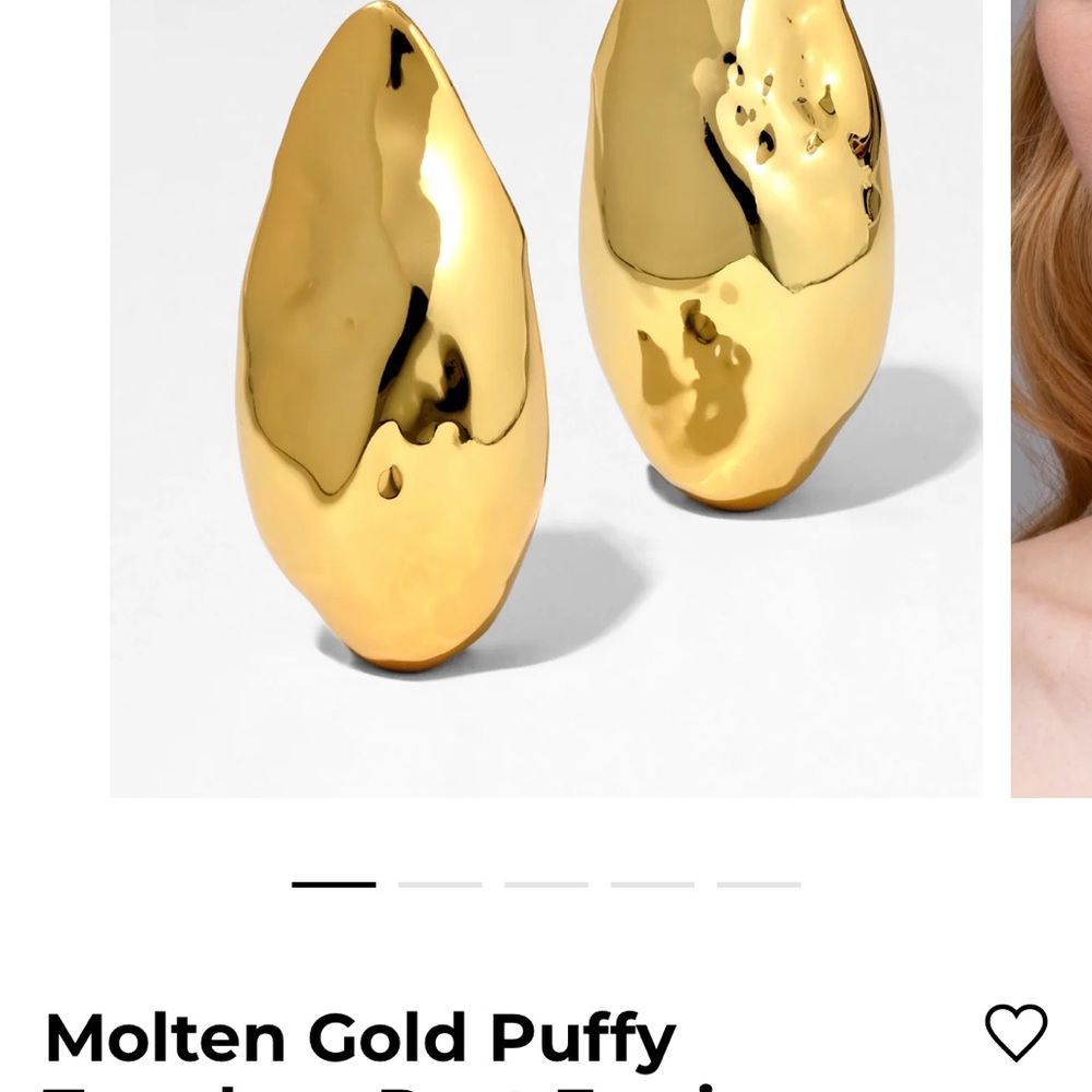 Alexis Bittar Sculptural Molten Drop Earrings - Gold
